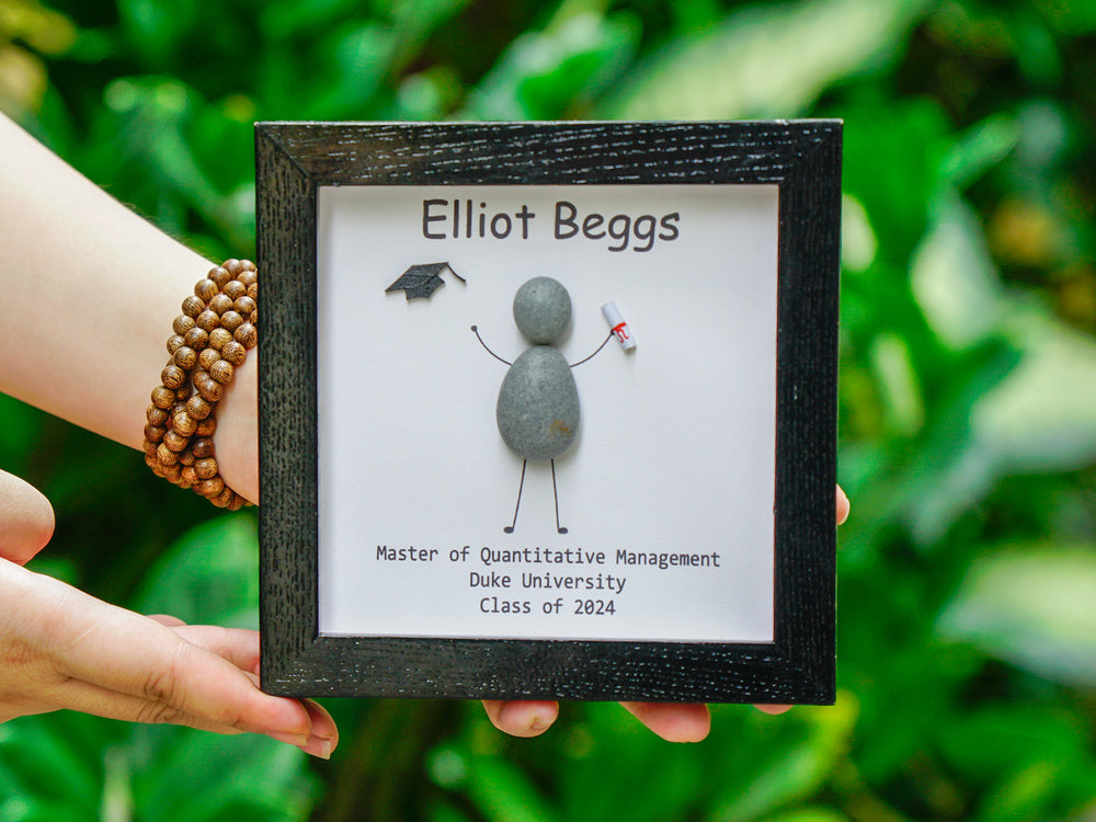 Personalised Graduation Pebble Picture, Framed Pebble Art, Graduation Gift, High School Graduation Gifts For Him Her, Congratulations Gift