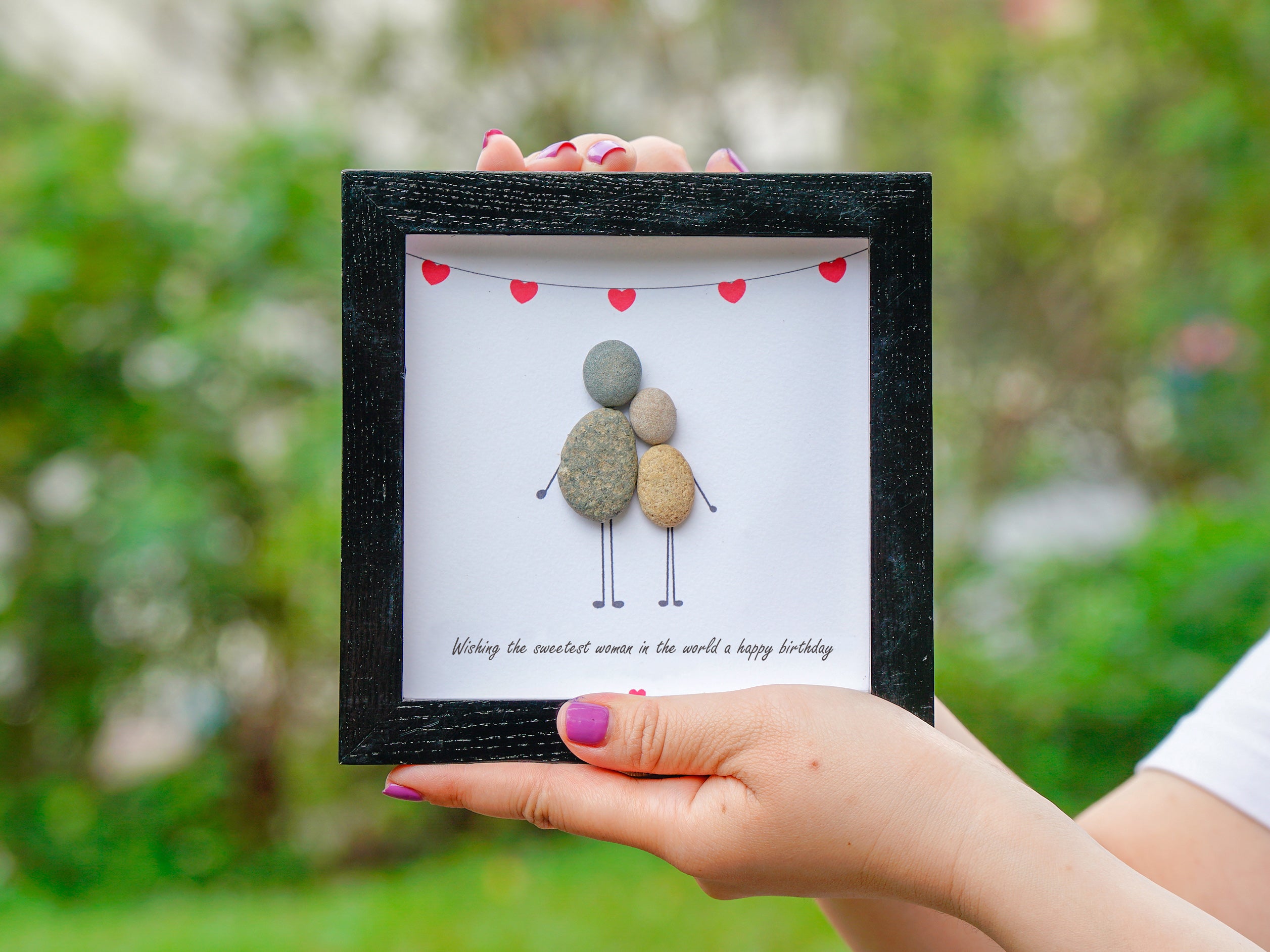 Personalized birthday Gift For Mother-in-law Ideas, Birthday Gift From Daughter/Son in Law, Pebble Art Gift For Mom In Law
