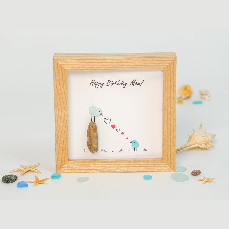 Personalized Pebble Art Gift for Birthday Mom, Best Gift For Mom birthday, Funny Mom Gifts, Bird Mom Gift