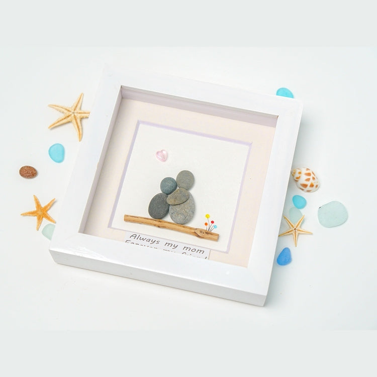 Personalized Mother's Day Pebble Frame, Pebble Art For Mom, Mother Day Gift from Kids Husband, Grandma Gift, Gift For Mom, Mom and Daughter by Dovaart.com