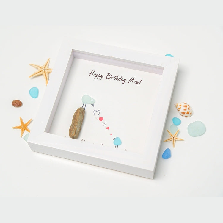 Personalized Pebble Art Gift for Birthday Mom, Best Gift For Mom birthday, Funny Mom Gifts, Bird Mom Gift