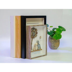 Framed Gift for Dad, Handmade Pebble Art Dad, Thanks for Being Our Rock, Gift From Kids to Dad, Daddy Birthday Gift by Dovaart.com