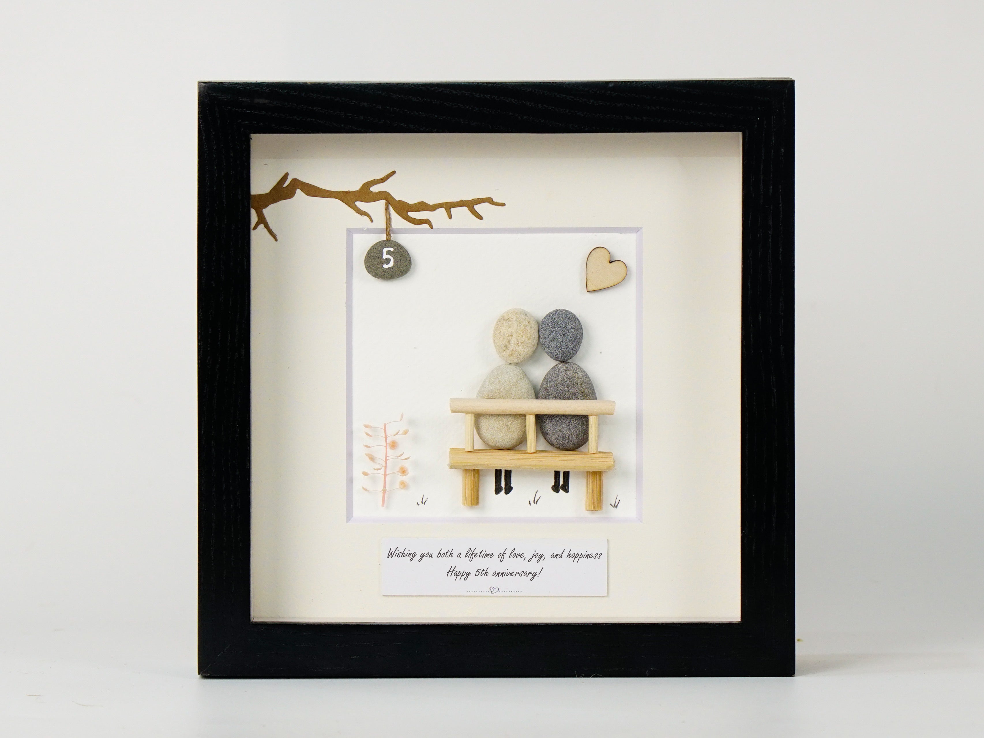 5th Anniversary Wishes for a Lifetime of Love and Joy for Parents, Wedding Anniversary Pebble Art For Parents