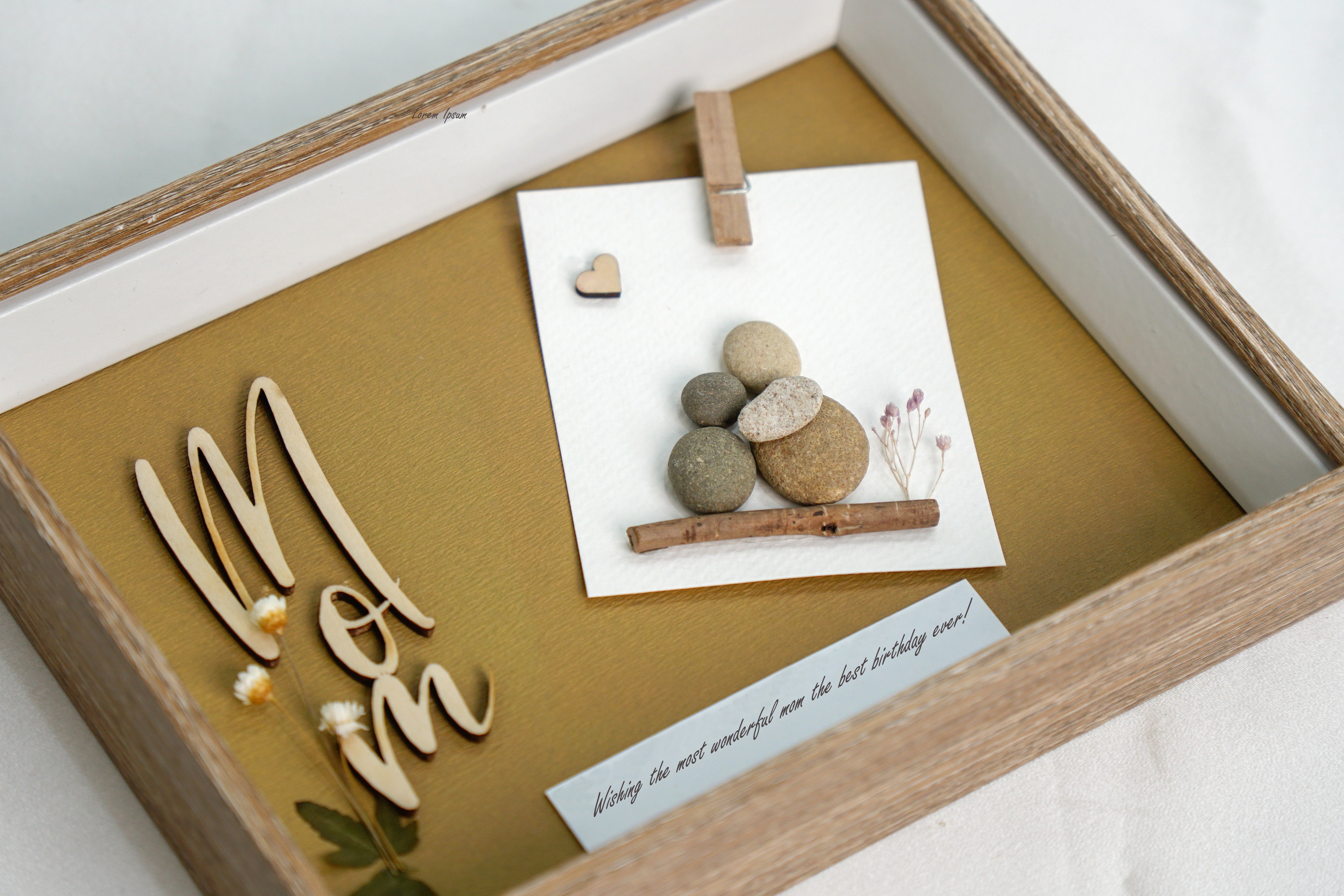 Personalized Pebble Art For Mom, New Mom Gift, 1st Mom's Birthday Gift