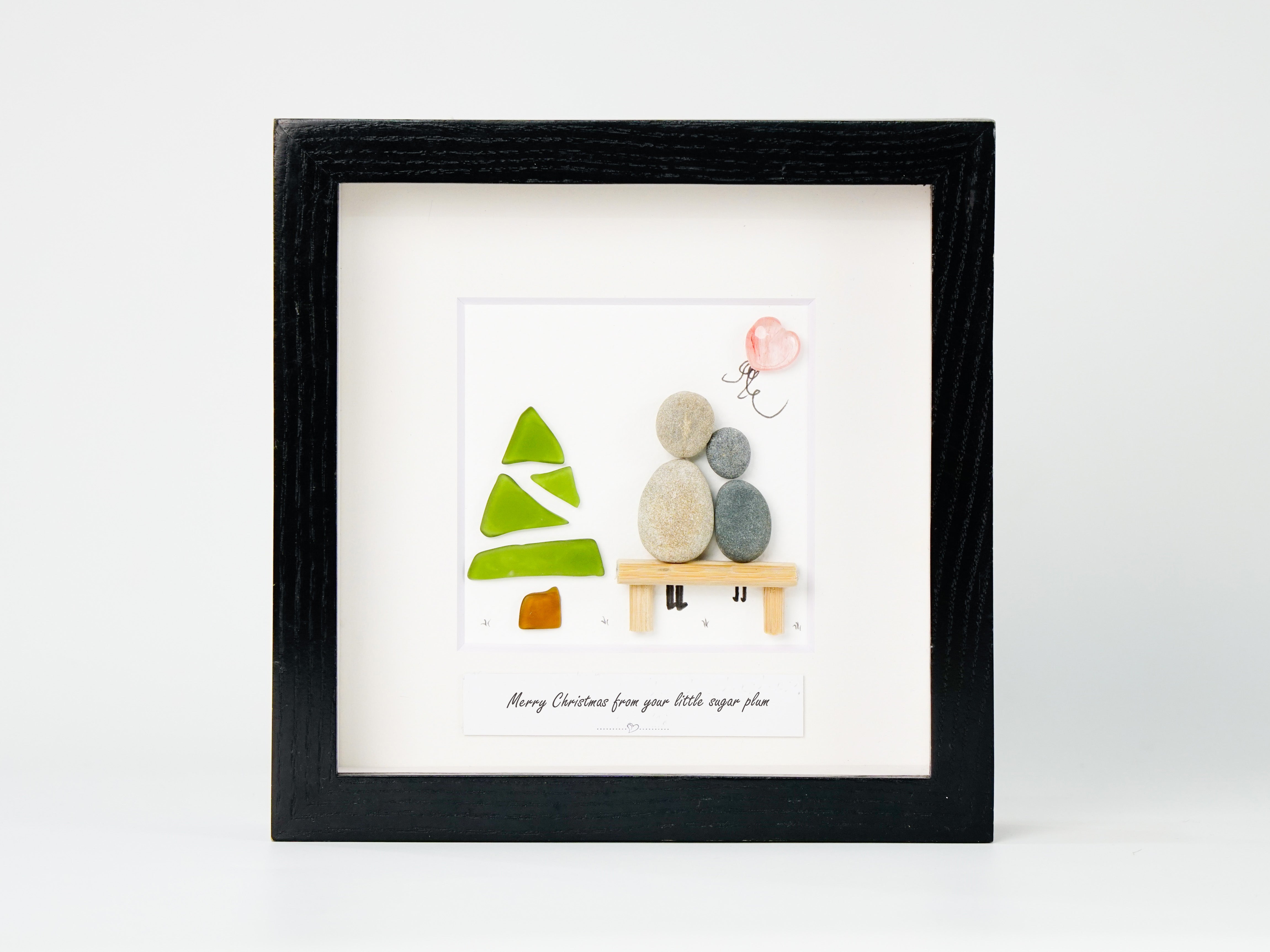 Handmade Painted Pebble Christmas Gift, Christmas Gift for Mom, 1st Mom's Christmas Gift