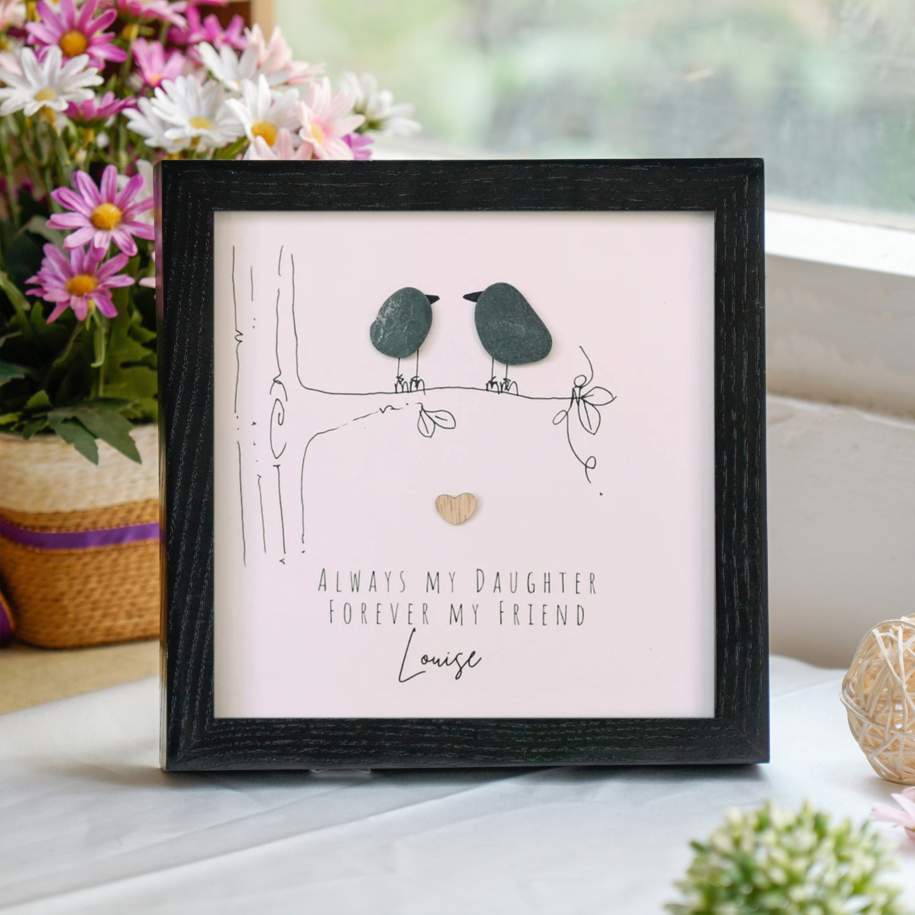 Always My Daughter Frame, Heartfelt Birthday Gift for Daughter, Pebble Art For Daughter