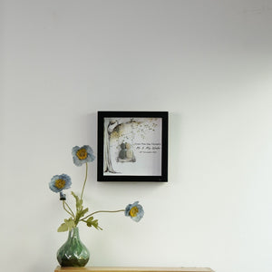 Dova Art Engaged Pebble Art - Frame Pebble Artwork Stand on Desktop or Wall Hanging 8x8 inch by Dovaart.com