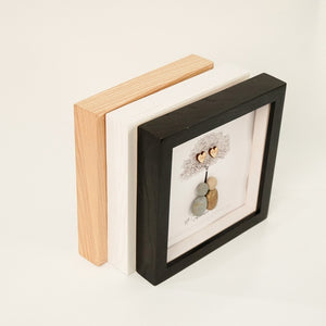 Dova Art Personalized 30th Wedding Anniversary Pebble Art, Couple Pebble Picture Framed Art - 8x8 inch Frame with Stand for Desktop or Wall Hanging by Dovaart.com
