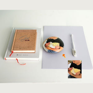 Dova Art Personalized Photo of Dad and Baby on Painted Rocks - Perfect Keepsake for Any Occasion, Unique Table Decor - Original Rock Art Painting, Customizable Design and Message by Dovaart.com