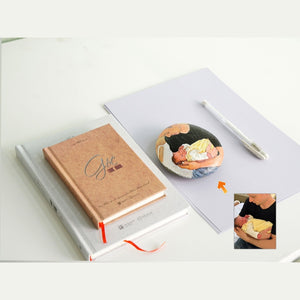 Dova Art Personalized Photo of Dad and Baby on Painted Rocks - Perfect Keepsake for Any Occasion, Unique Table Decor - Original Rock Art Painting, Customizable Design and Message by Dovaart.com