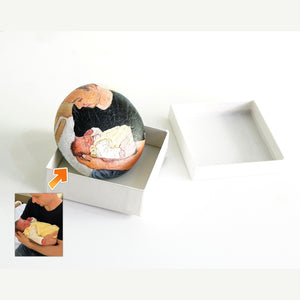 Dova Art Personalized Photo of Dad and Baby on Painted Rocks - Perfect Keepsake for Any Occasion, Unique Table Decor - Original Rock Art Painting, Customizable Design and Message by Dovaart.com