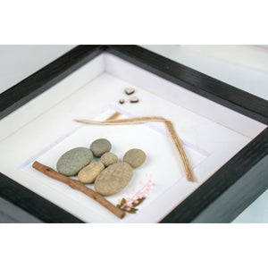 Family Home Sweet Home Pebble Art Picture Frame by Dovaart.com