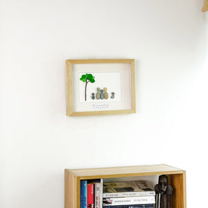 Family with Pets Portrait Sea Glass Art, Personalized Christmas Picture Frame For Family, Sea Glass Art For Family by Dovaart.com