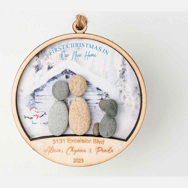 First Christmas Our New Home Ornament, Personalized Family Christmas Ornament, New Home Ornament Christmas Gift by Dovaart.com