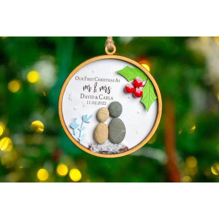 Handmade Christmas decorations Couple Under Cherry Blossom Tree by Dovaart.com