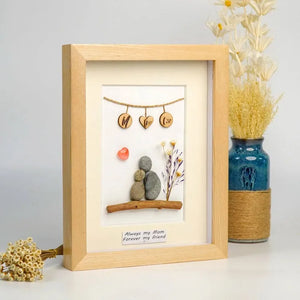 Handmade pebbles present for Mother. Wishing you a day that’s just like you... really special by Dovaart.com