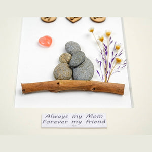 Handmade pebbles present for Mother. Wishing you a day that’s just like you... really special by Dovaart.com