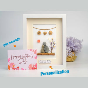 Handmade pebbles present for Mother. Wishing you a day that’s just like you... really special by Dovaart.com