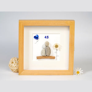 Handmade pebbles present for the Wedding Anniversary occasion by Dovaart.com