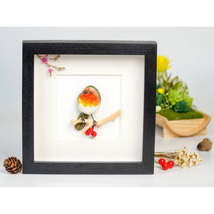 Robin Pebble Art, Memorial Pebble Art, Robins Appear, Thinking Of You Gift, Sympathy, Robins appear when loved ones are near, bereavement by Dovaart.com