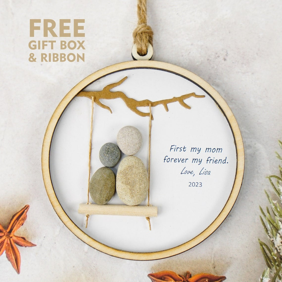 Personalized Sympathy Bereavement Gift, Memory of Mom Ornament, Mom Memory Gift, Sympathy Gifts for Loss of Mom, Memorial Mom Ornament