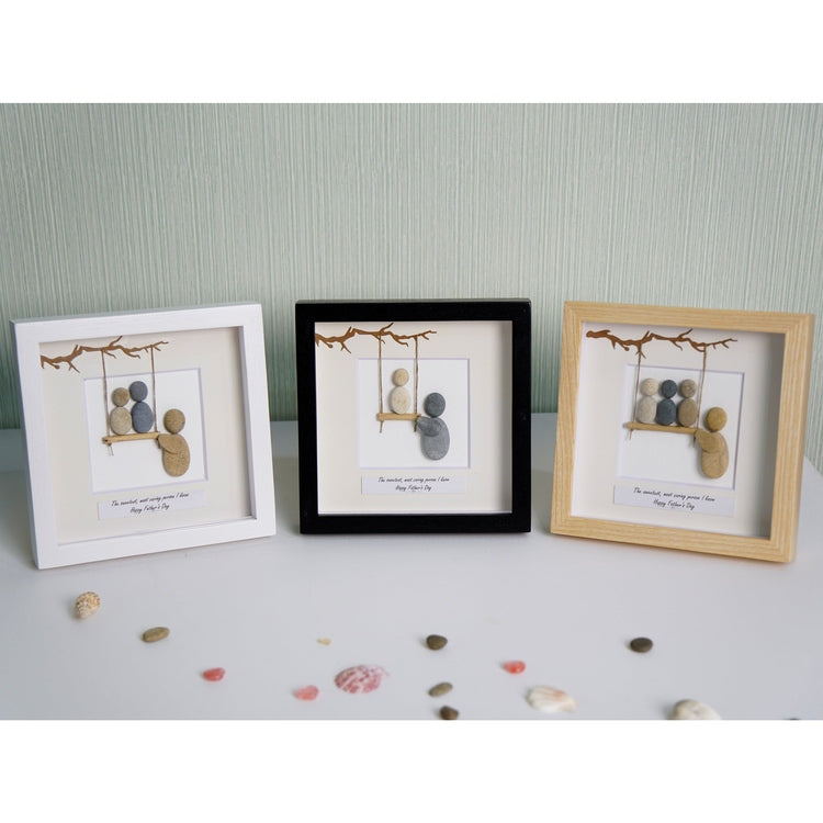 Personalized Best Wishes for a Wonderful Father's Day, Pebble Art Dad, Gift For Dad On Father's Day