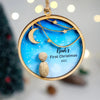 Baby's First Christmas Ornament Below Moon Night Personalized by Dovaart.com