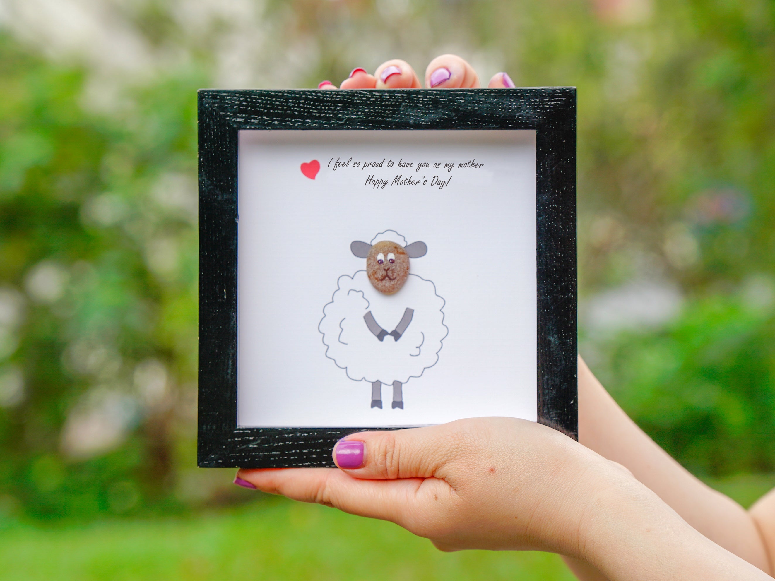 Happy Mother's Day Mum Sheep, Gift for Mom, Handcrafted Mother's Day Gift