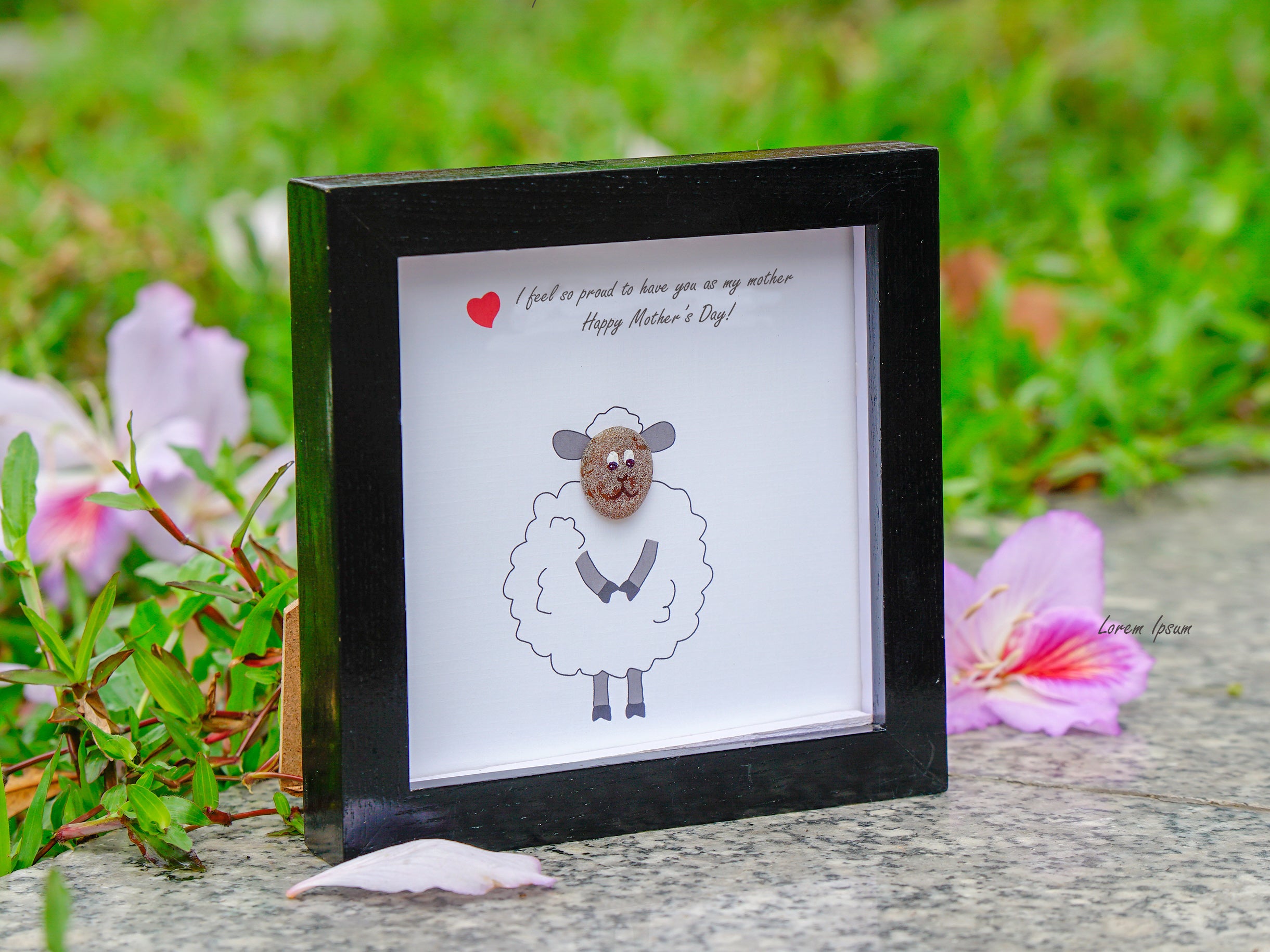 Happy Mother's Day Mum Sheep, Gift for Mom, Handcrafted Mother's Day Gift