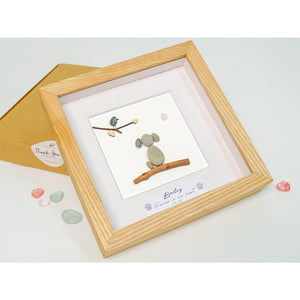 Personalized Dog Pebble Art, Pet Memorial Pebble Frame, Family Pet Bereavement Pebble Art, Pet Loss Remembrance Frame, Sympathy Gift by Dovaart.com