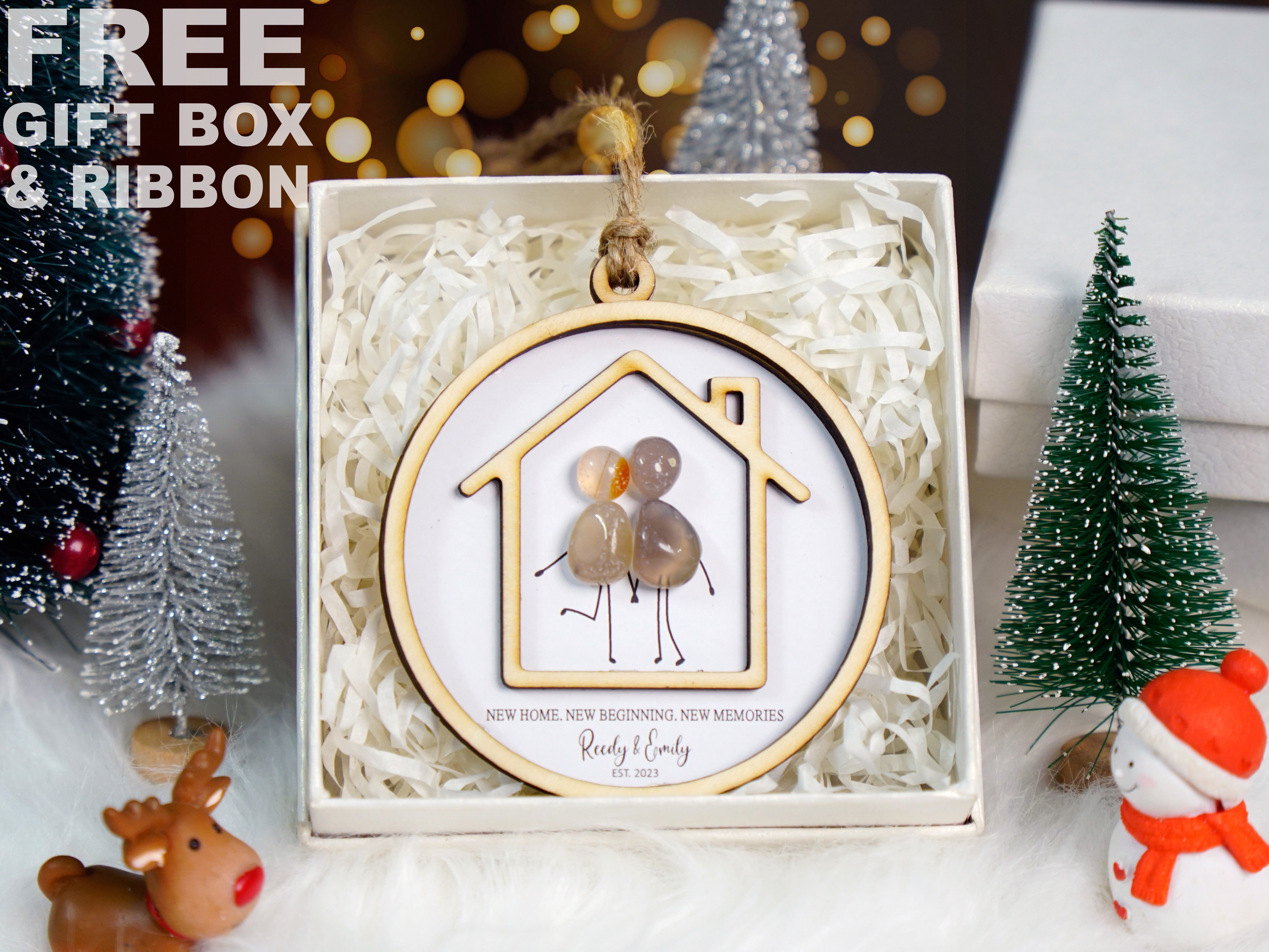 Personalized New Home Christmas Ornaments, 2024 New House Ornament Gift, Christmas Gift For Family, First Christmas in Our New Home