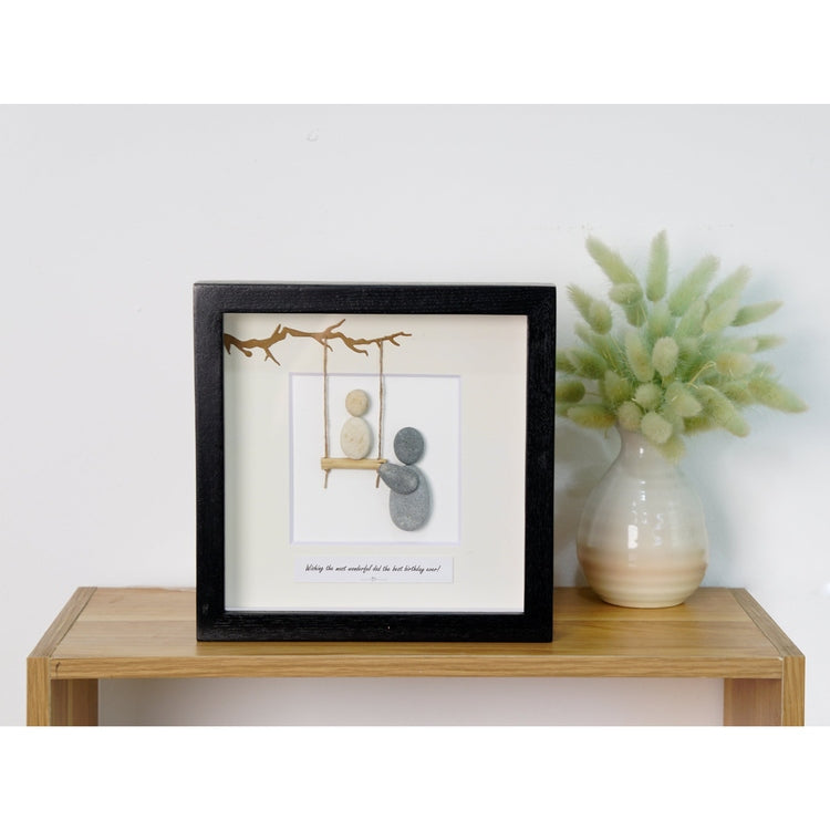 Personalized Best Wishes for a Wonderful Dad's Birthday, Pebble Art Dad, Gift For Dad's Birthday