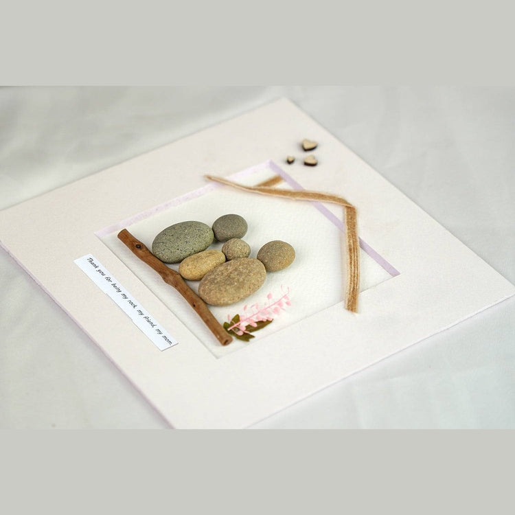 Family Home Sweet Home Pebble Art Picture Frame by Dovaart.com
