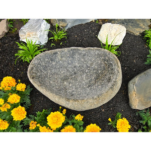 Handcrafted Natural River stone Bird Bath for Balcony, Patio, Garden or Yard, RiverStone Bird Bath, Natural River Stone Bowl Polished Inside by Dovaart.com