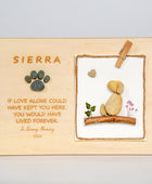 Personalized Dog Memorial Photo Frame, Family Pet Bereavement Pebble Art, Pet Loss Remembrance Frame, Sympathy Gift by Dovaart.com