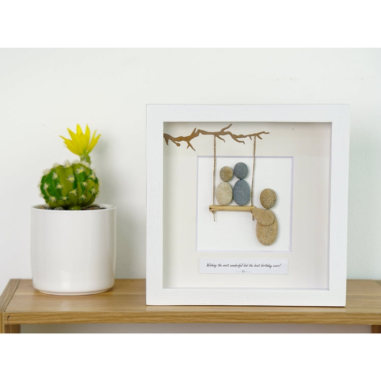 Personalized Best Wishes for a Wonderful Dad's Birthday, Pebble Art Dad, Gift For Dad's Birthday