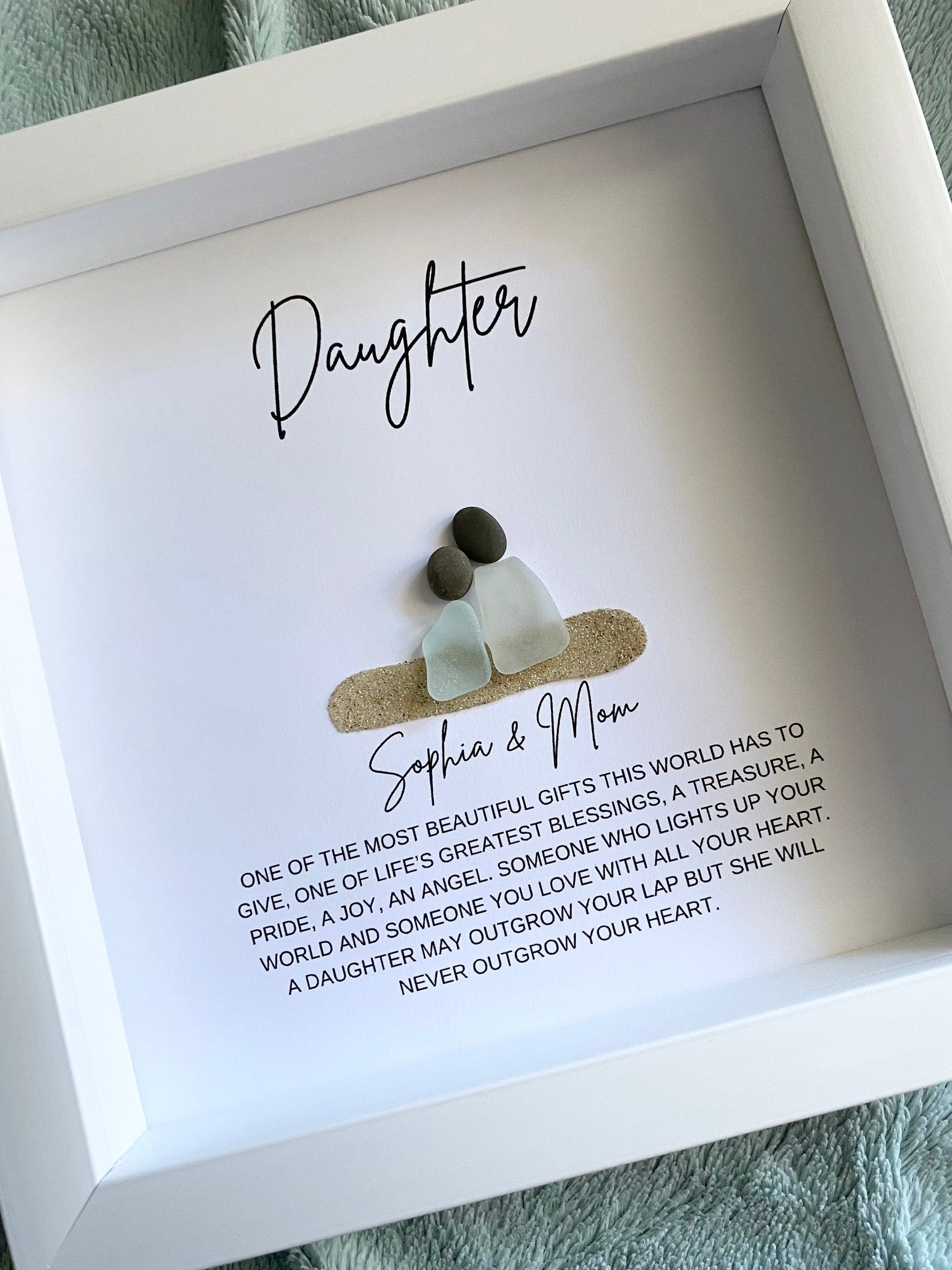 Daughter Meaning Sea Glass Art Daughter Gift Mother Daughter Birthday Gift for Adult Daughter Personalized Gift from Mom Daughter Christmas