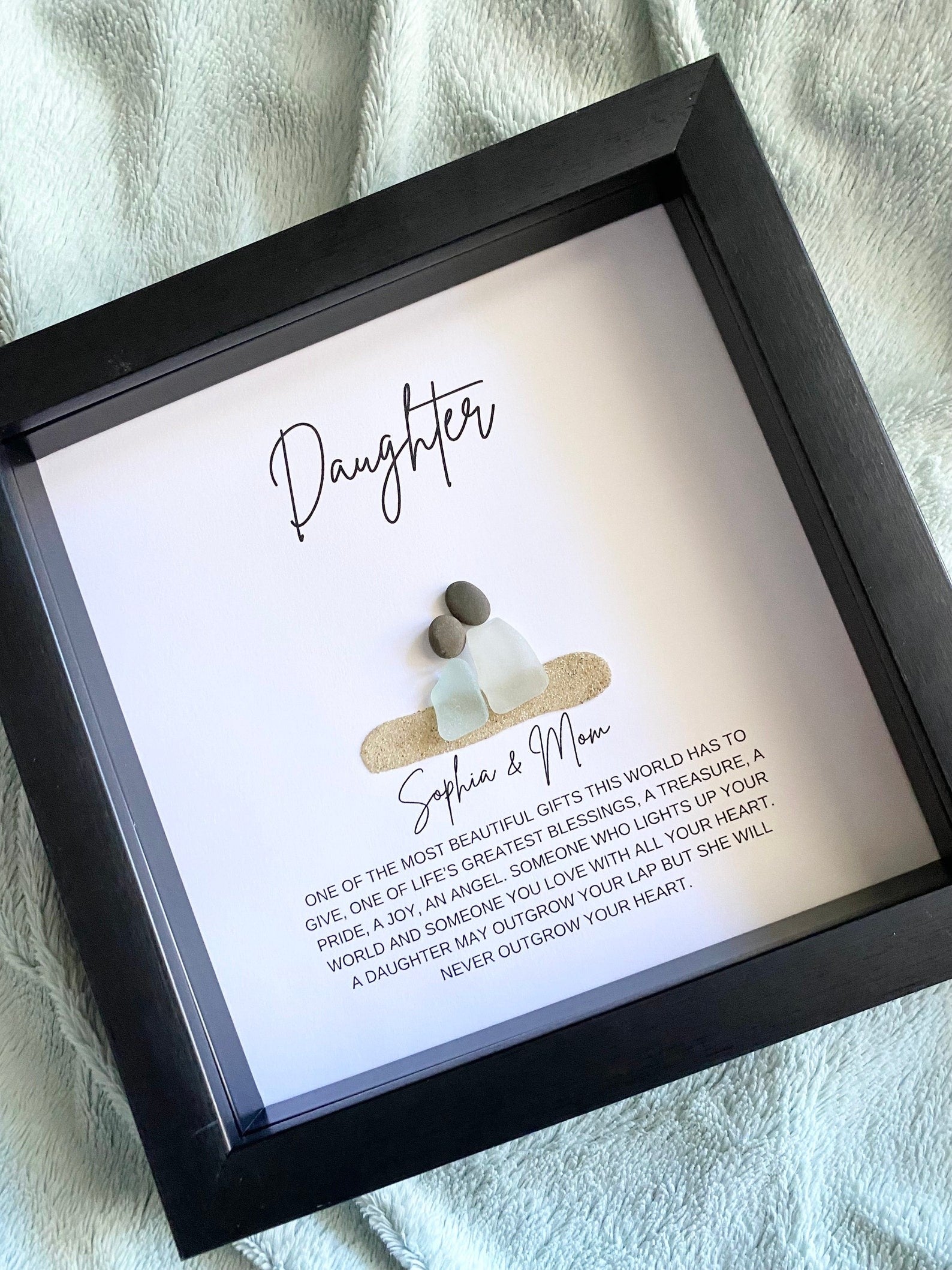 Daughter Meaning Sea Glass Art Daughter Gift Mother Daughter Birthday Gift for Adult Daughter Personalized Gift from Mom Daughter Christmas